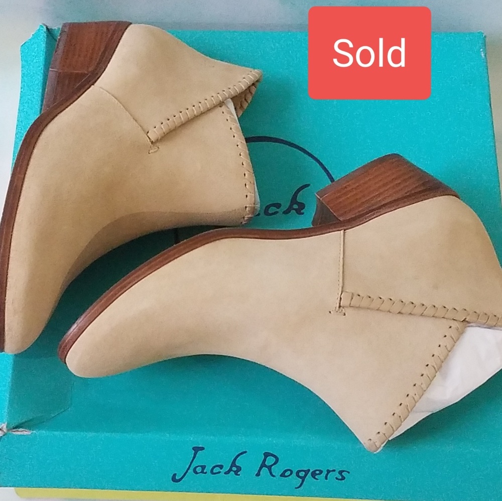 🍁Jack Rogers Womens Sadie Suede Ankle Bootie